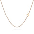 Bold Alphabet Letter Initial Charm Necklace in Rose Gold Tone